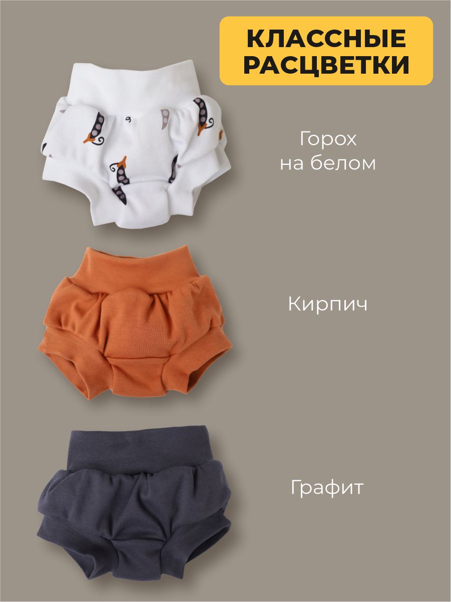 Трусы 3 шт ШВЕЙНЫЕ ИСТОРИИ трусыгорох - фото 2