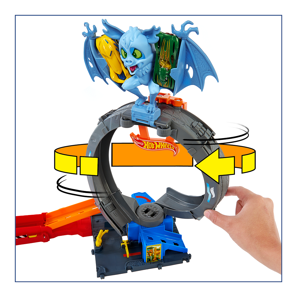 Трек Hot Wheels City Bat Loop Attack HTN78 - фото 7