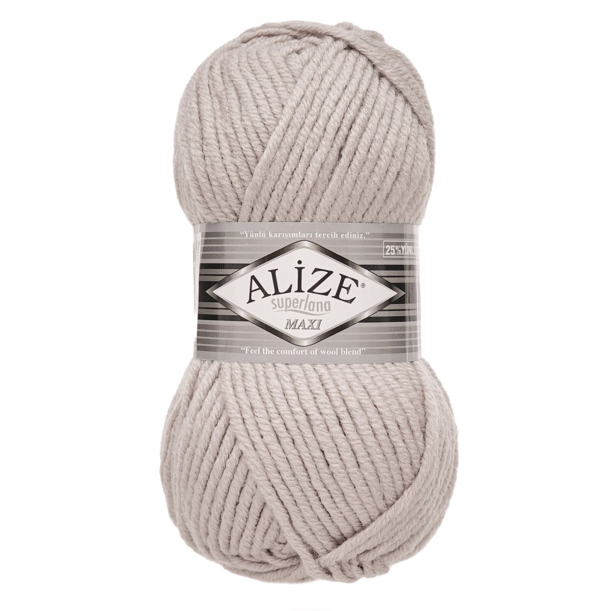 Пряжа Alize полушерстяная мягкая теплая Superlana maxi 100 гр 100 м 5 мотков 652 пепельный - фото 6