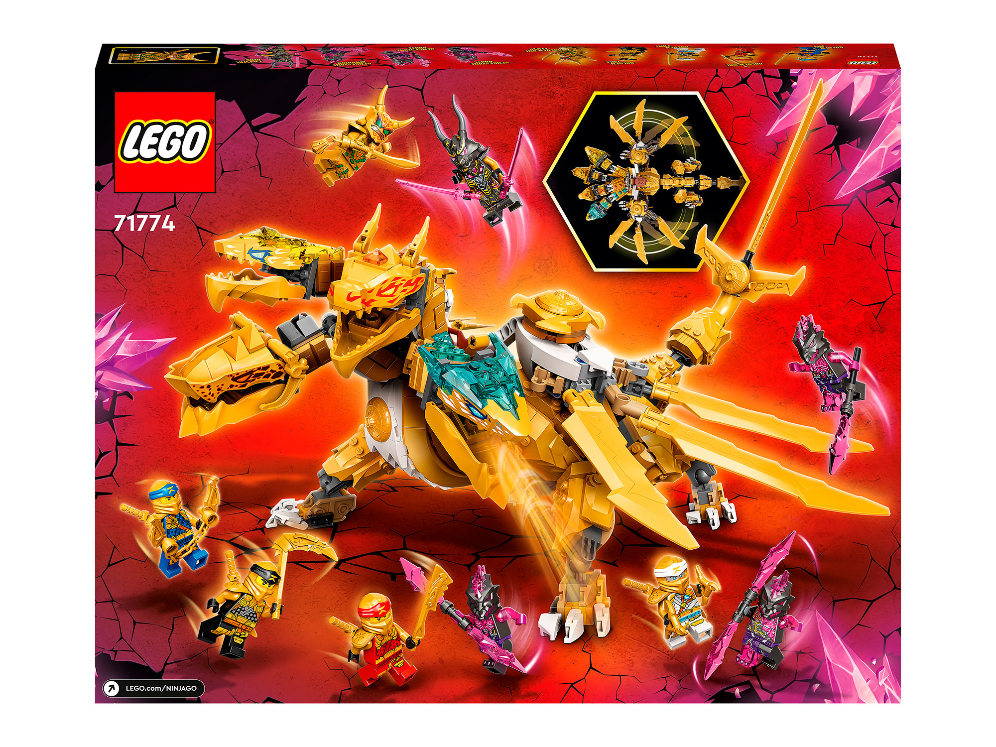 Конструктор LEGO NINJAGO Золотой ультрадракон Ллойда блочный - фото 15