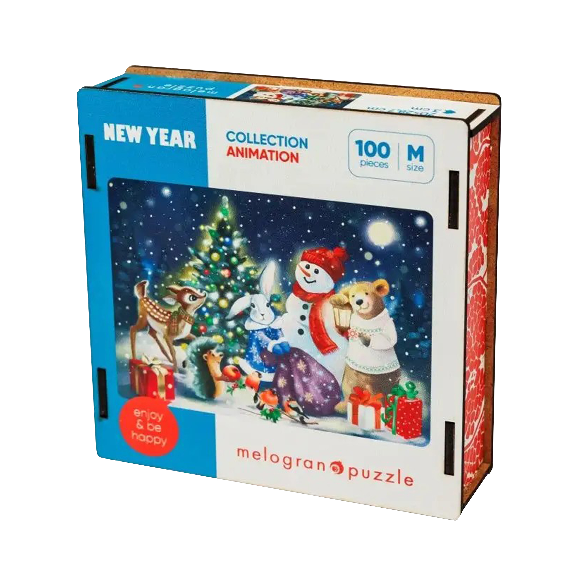 Пазл 1TOY Новый год в лесу деревянный - фото 3