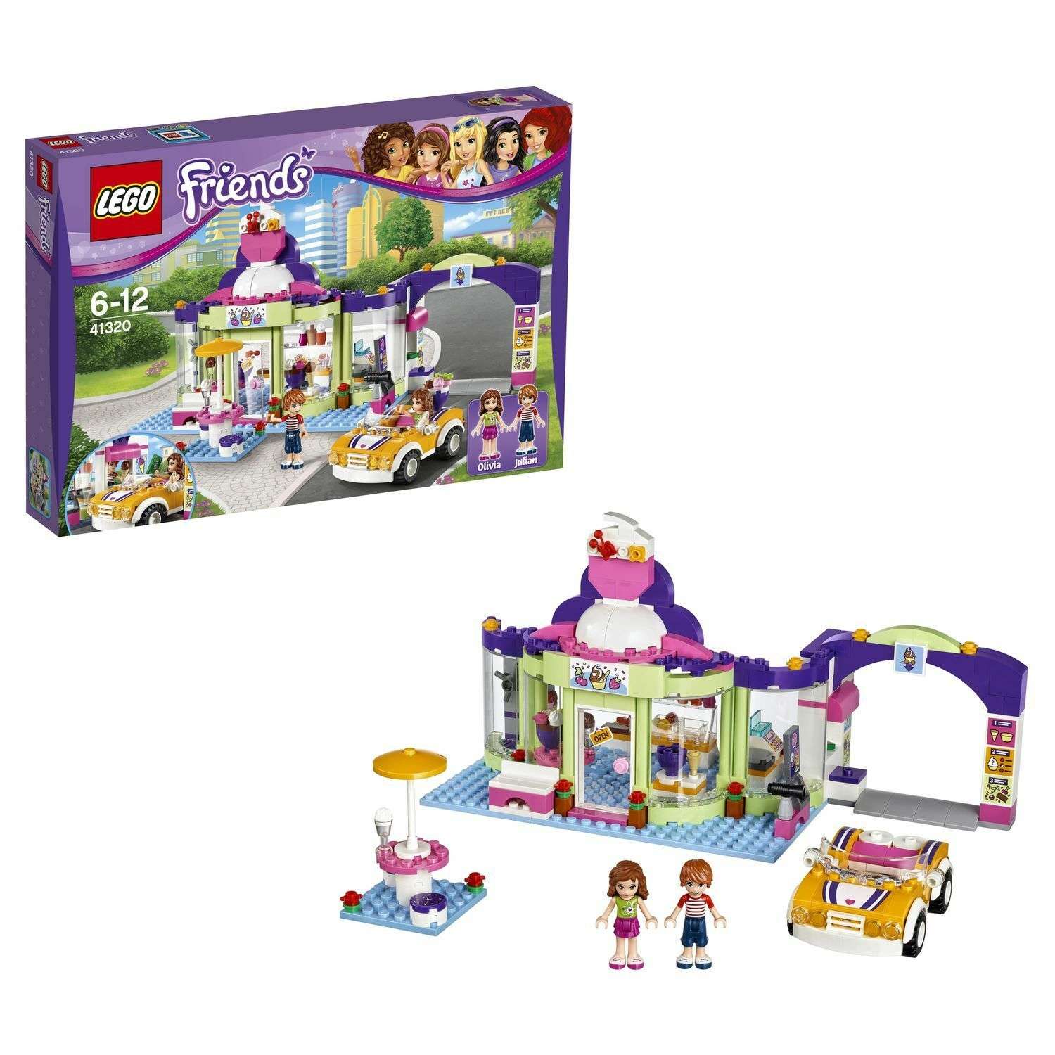 Конструктор LEGO Friends Магазин замороженных йогуртов блочный - фото 1