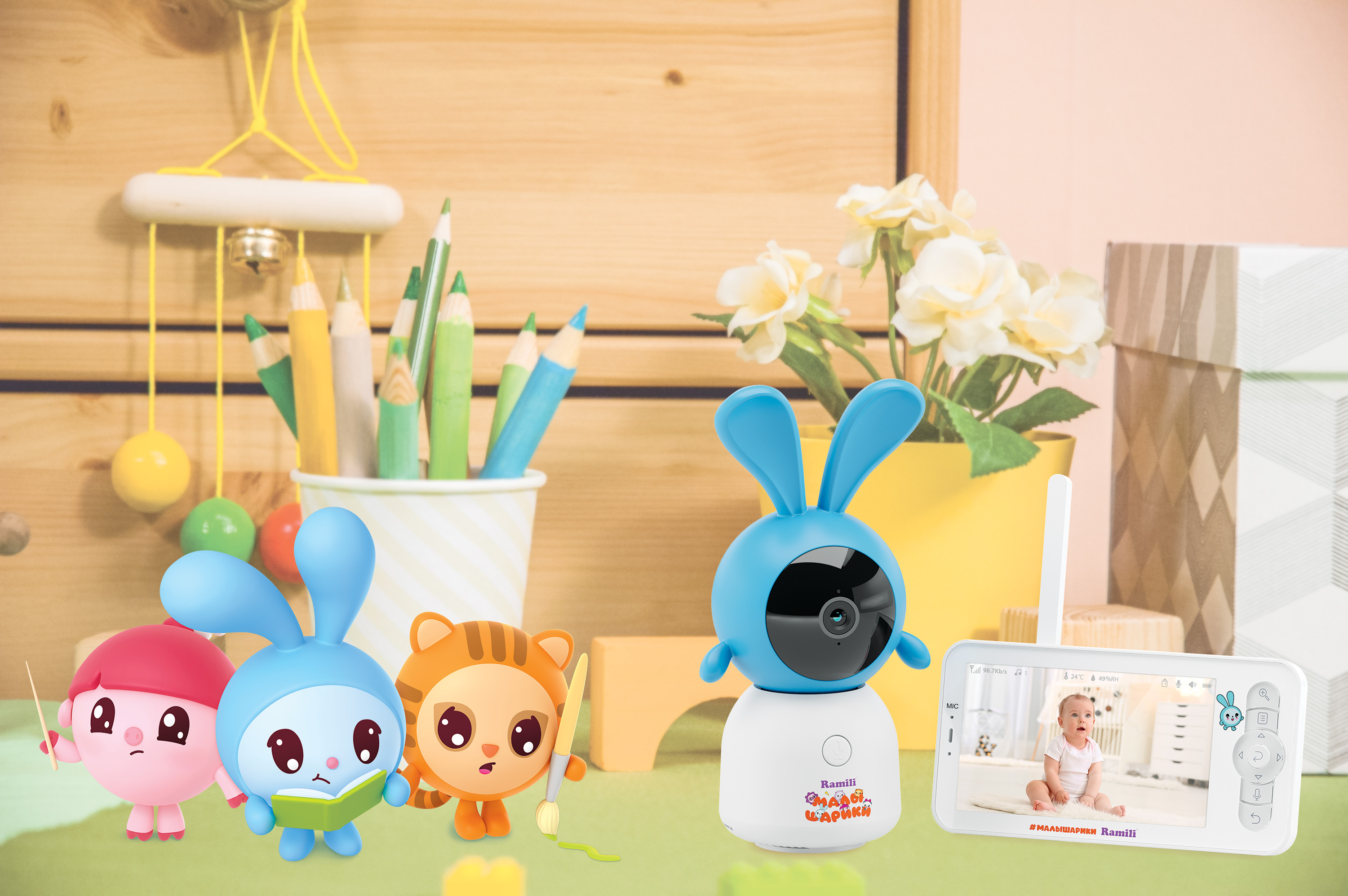 Видеоняня Ramili Малышарики Крош, с Wi-Fi и без - фото 21