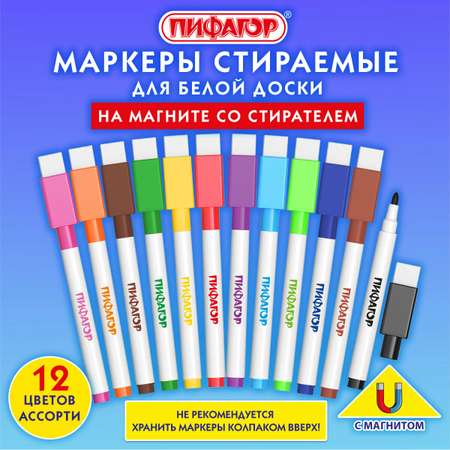 Маркеры Пифагор 12 цв.