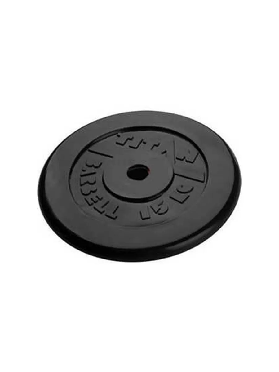 Диск обрезиненный, блин для штанги KMS sport Титан d 31 мм чёрный 15,0 кг - фото 3
