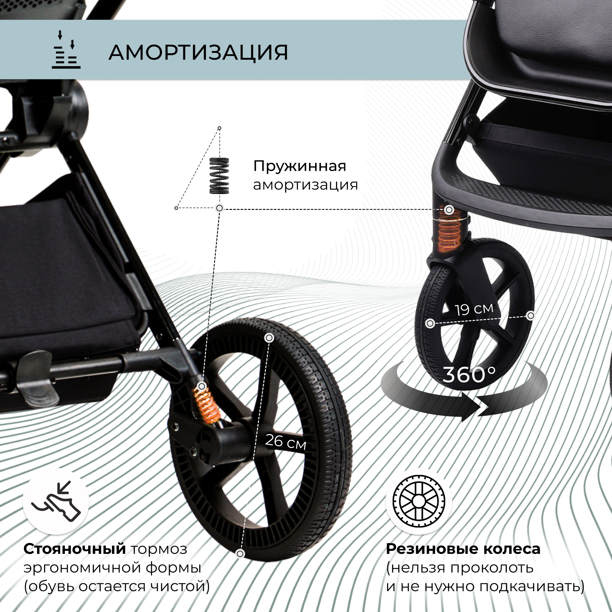 Коляска 3в1 Sweet Baby Elegante Chrome Blue - фото 13