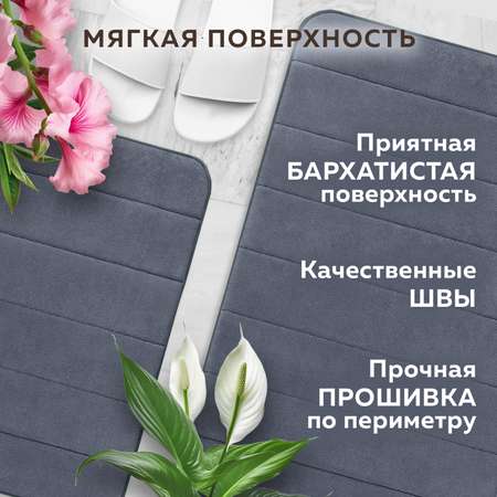 Коврик Лайма для ванной и туалета противоскользящий комплект
