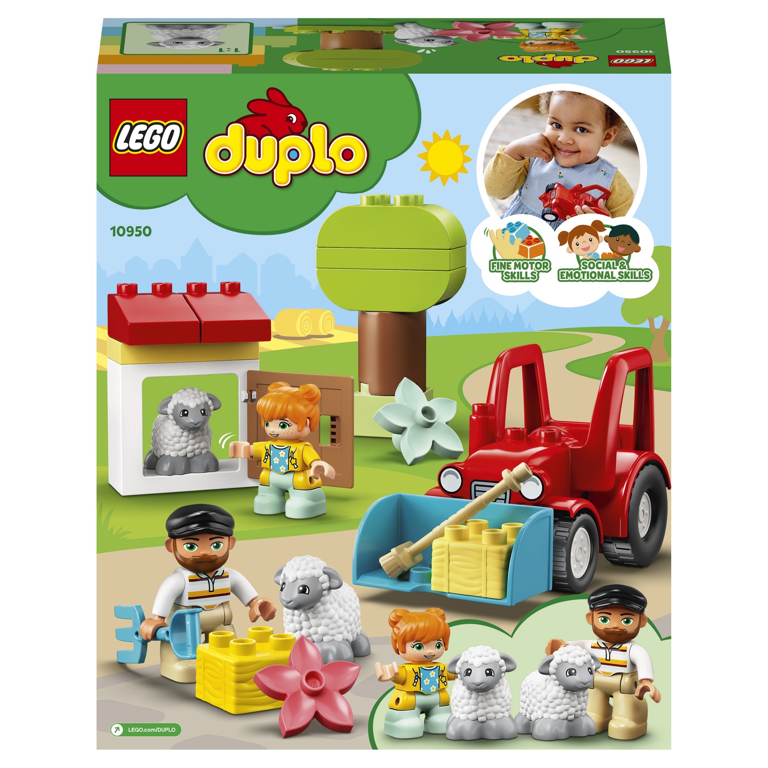 Конструктор LEGO DUPLO Фермерский трактор и животные - фото 3