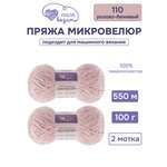 Пряжа для вязания Микровелюр Люблю Вязать 100г 550м 2шт