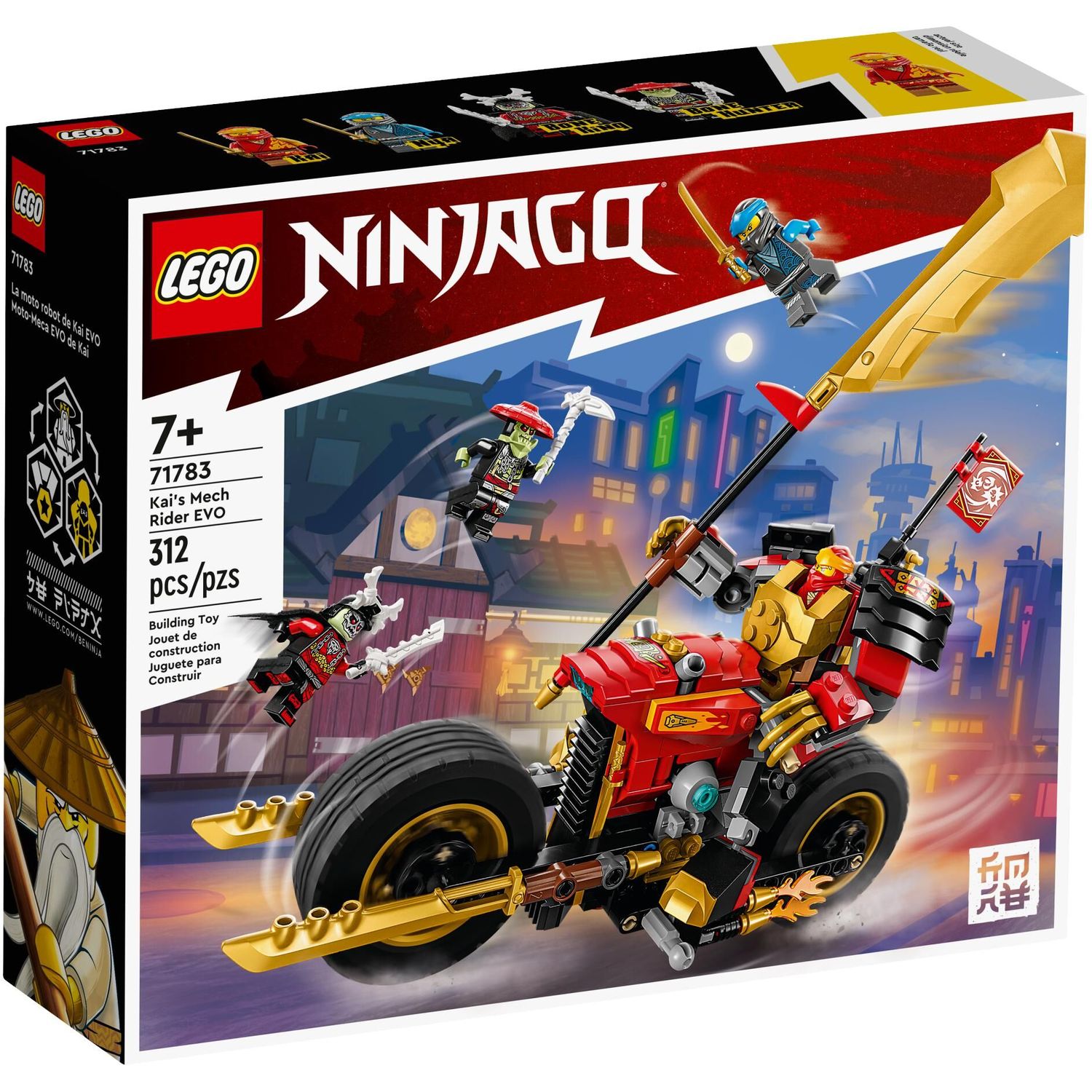 Конструктор LEGO NINJAGO Kais Mech Rider 312 дет. - фото 8