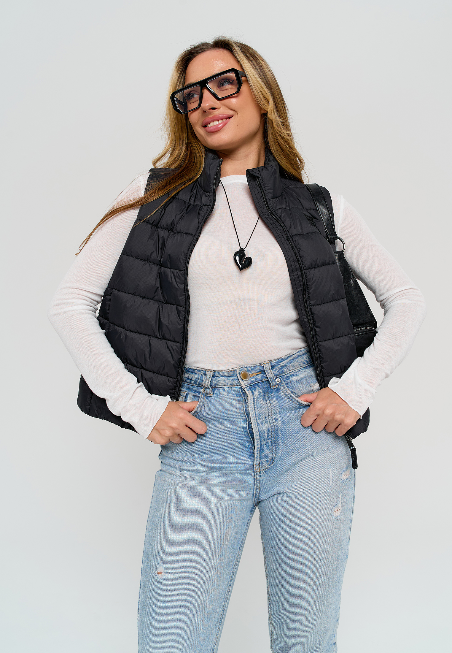 Жилет Stylish AMADEO AV-8508-черный - фото 7