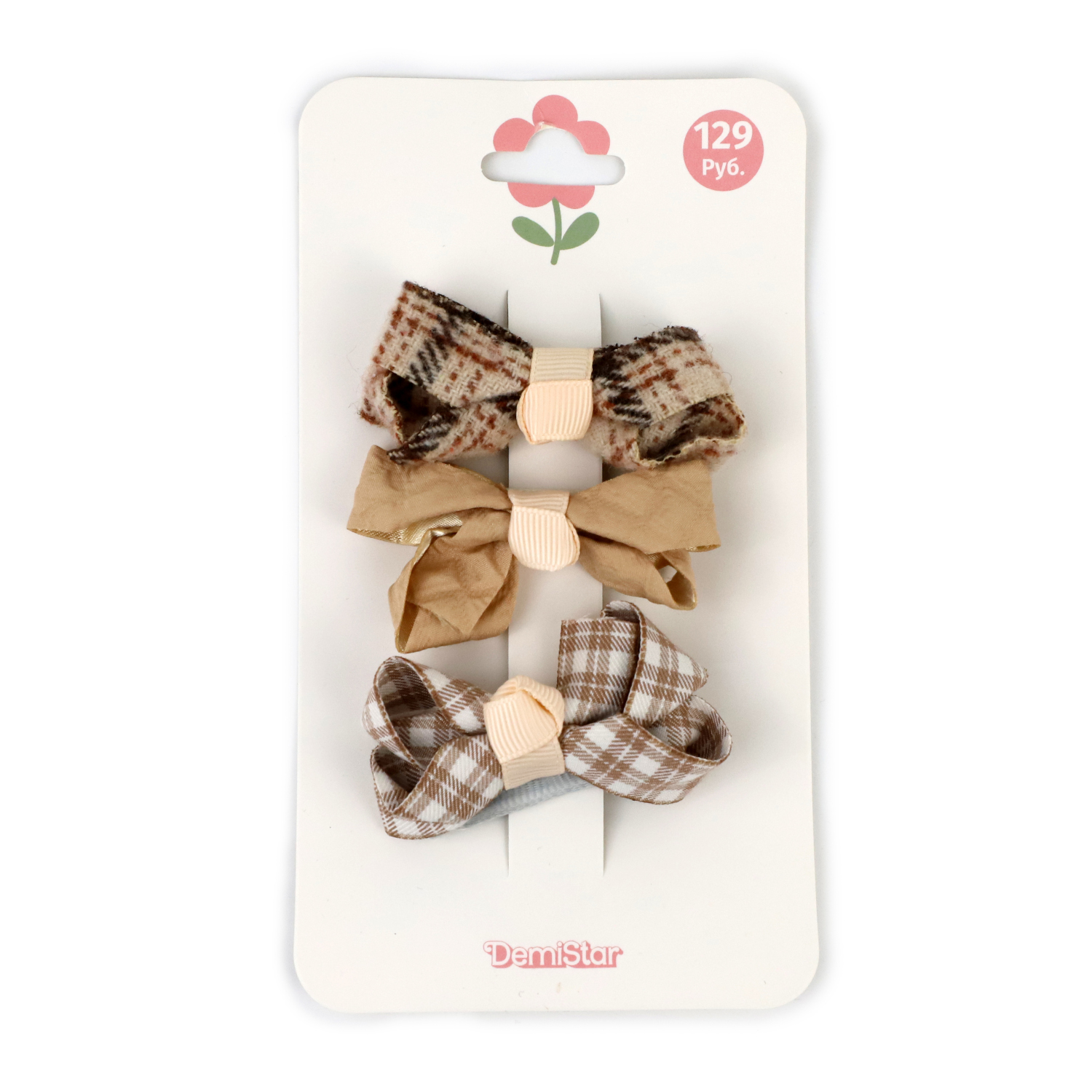 Заколка Demi Star Brown 3 шт. - фото 2