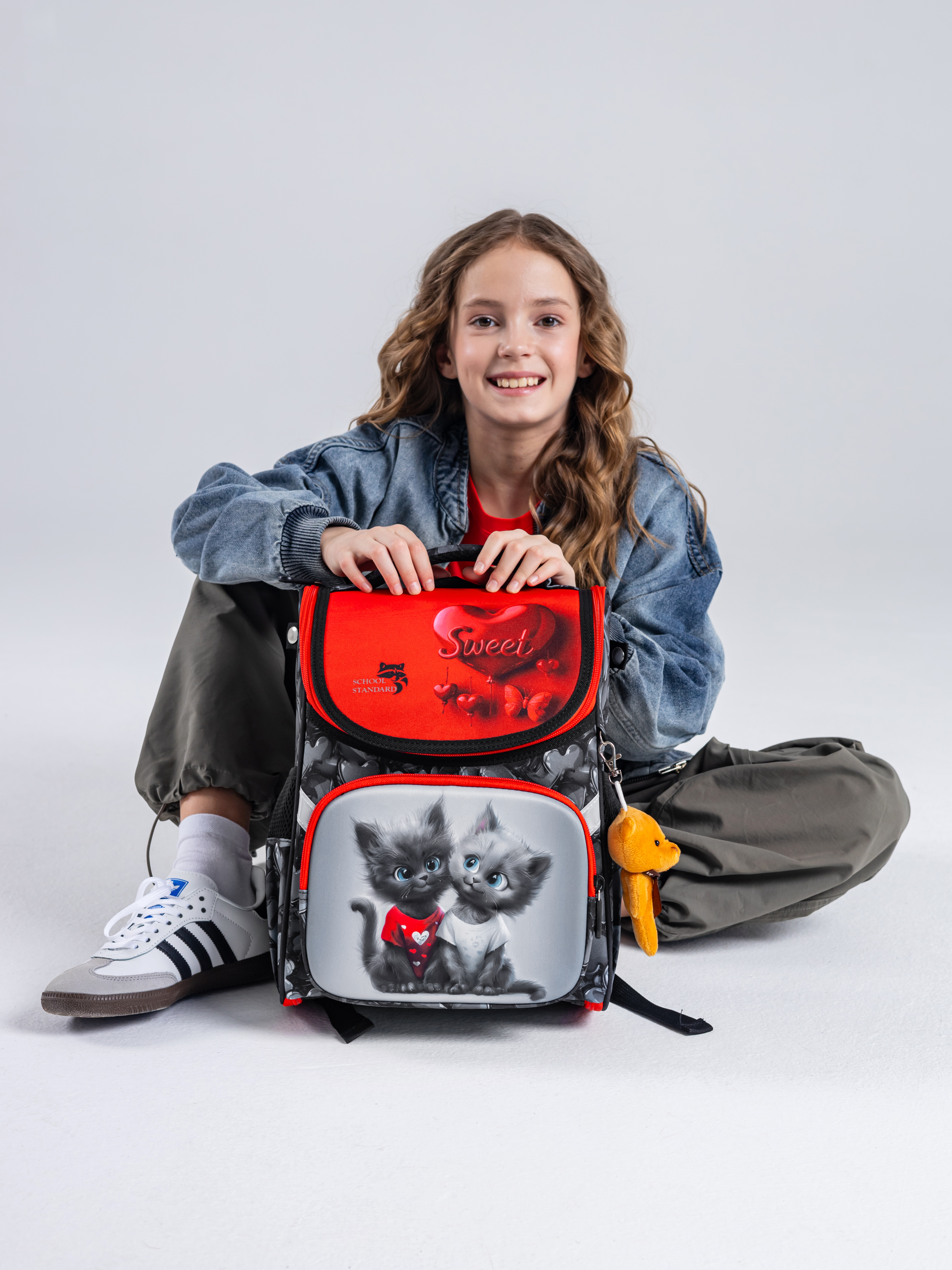 Ранец School Standard начальной школы 4 в 1 + мишка - фото 5