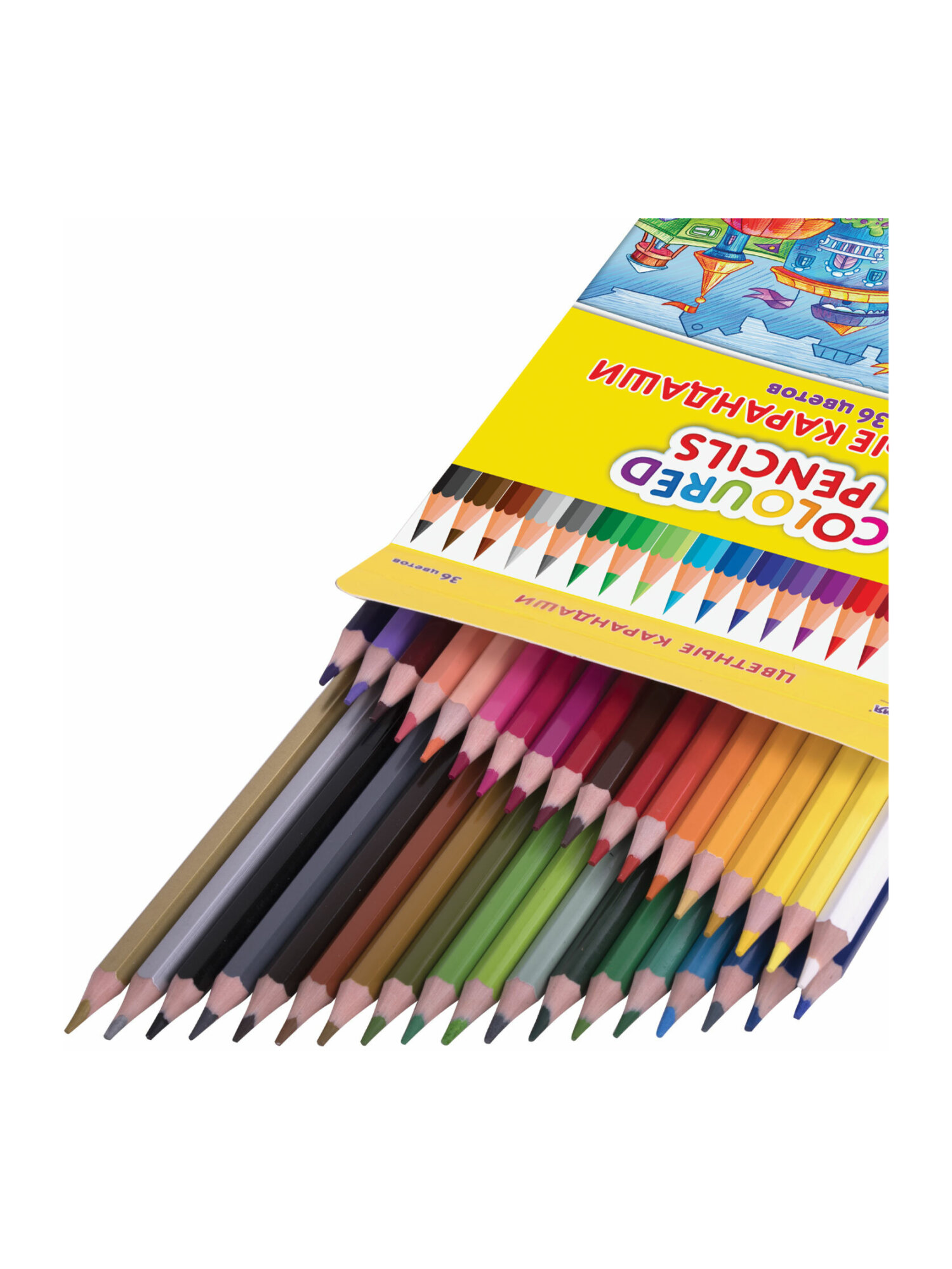 Карандаши цветные Юнландия 36 шт. - фото 9