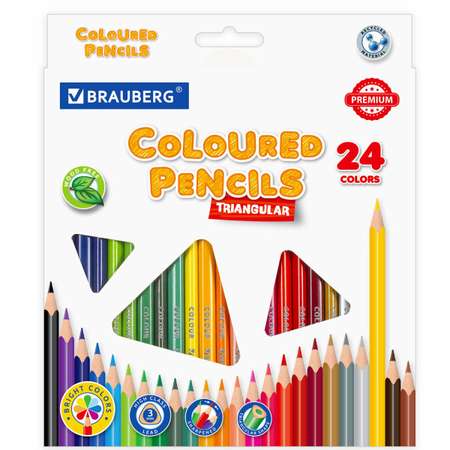Карандаши цветные Brauberg 24 шт.