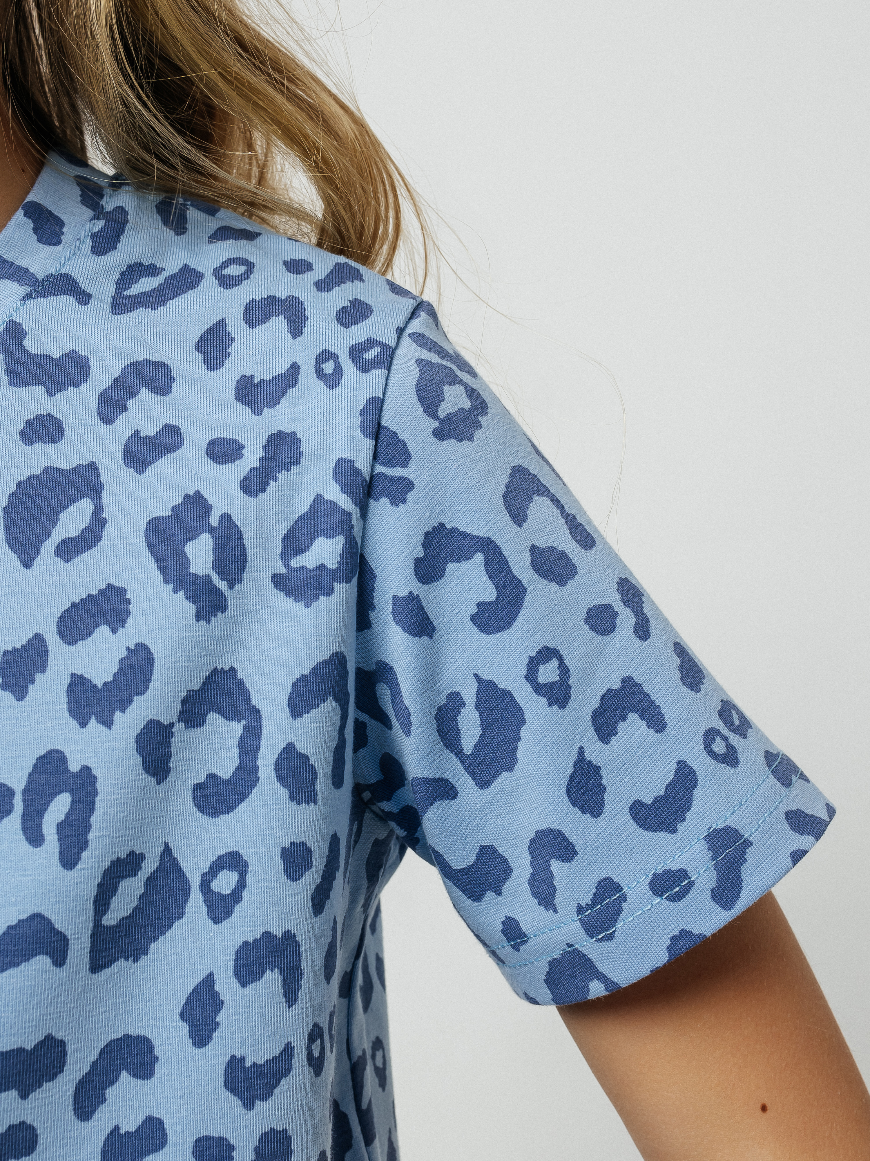 Футболка Селтекс Ю_ФК34 голубой леопард - фото 8