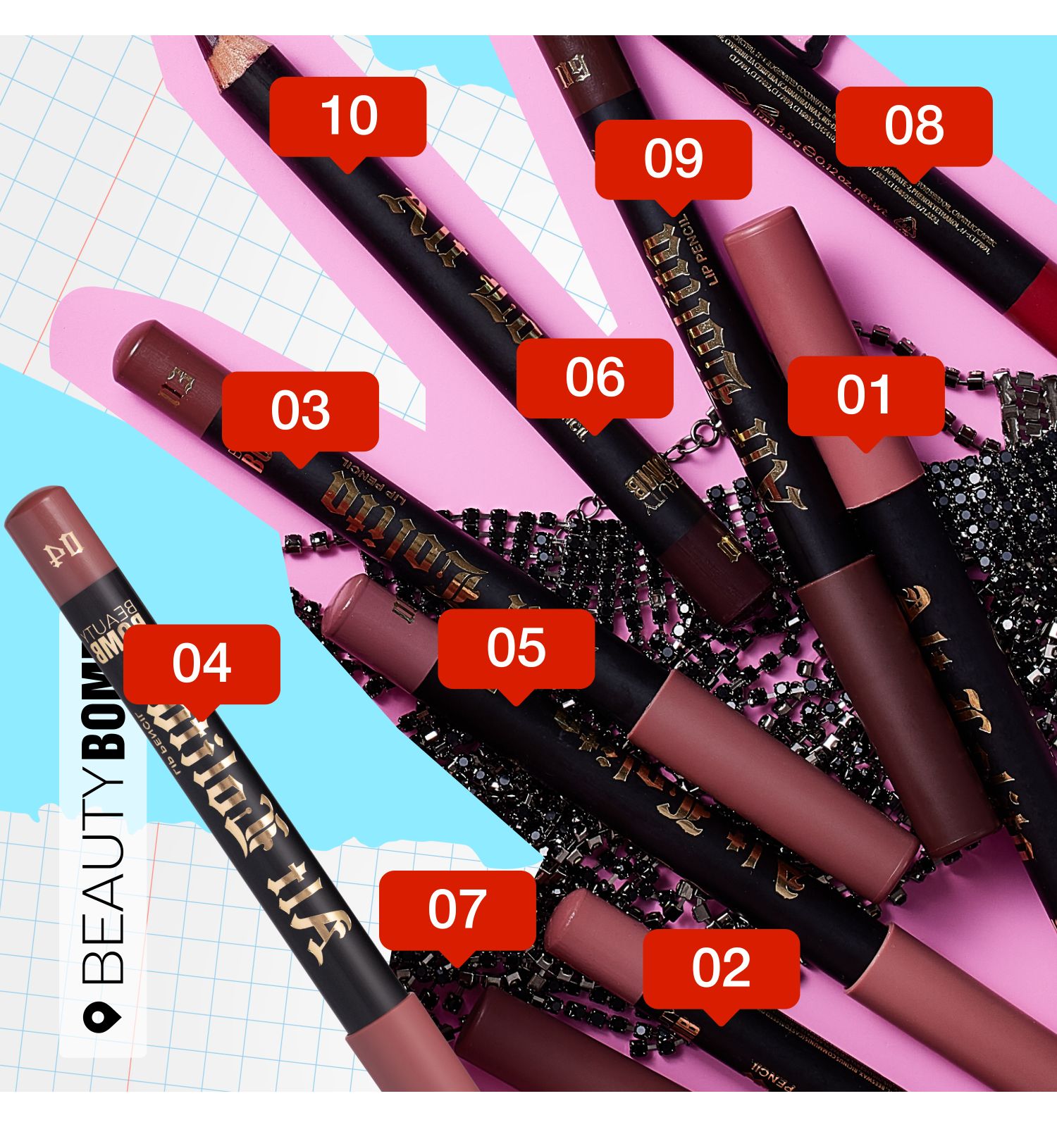 Карандаш для губ Beauty Bomb Lip Pencil Alt Lolita shade тон 08 - фото 7