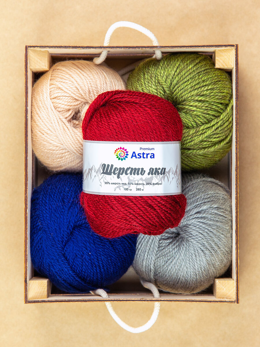 Пряжа Astra Premium Шерсть яка Yak wool теплая мягкая 100 г 120 м 06 молочный 2 мотка - фото 16