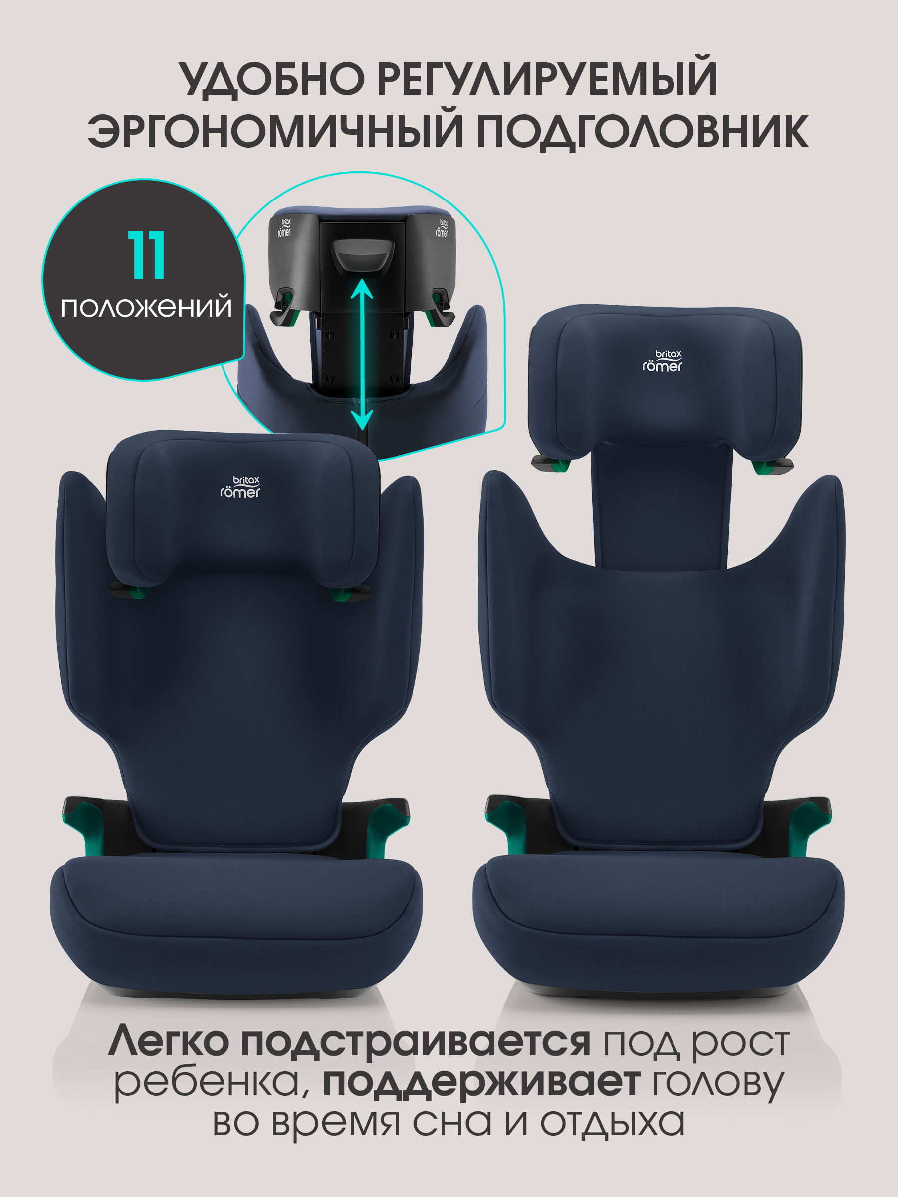 Автокресло Britax Roemer Adventure Plus 2 2/3 (15-36 кг) синий - фото 5