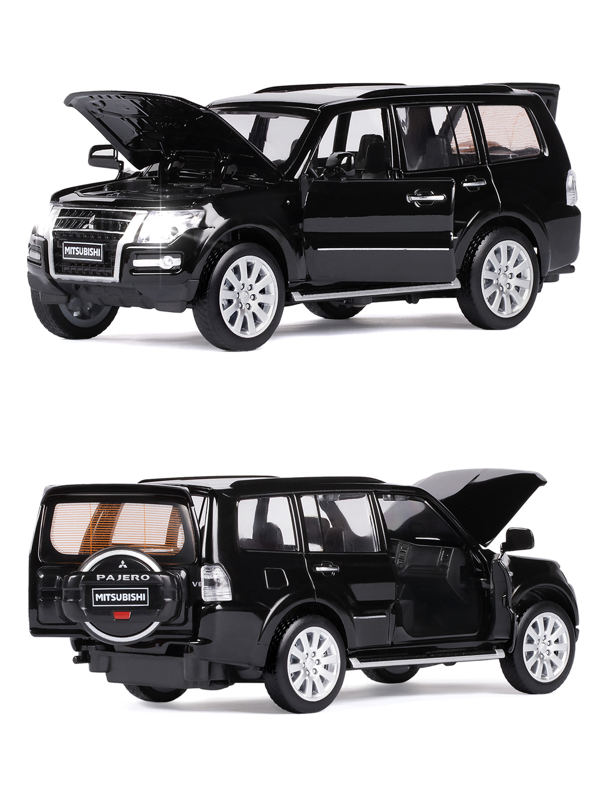 Внедорожник АВТОпанорама Mitsubishi Pajero 4WD Turbo 1:33 JB1251431 - фото 8