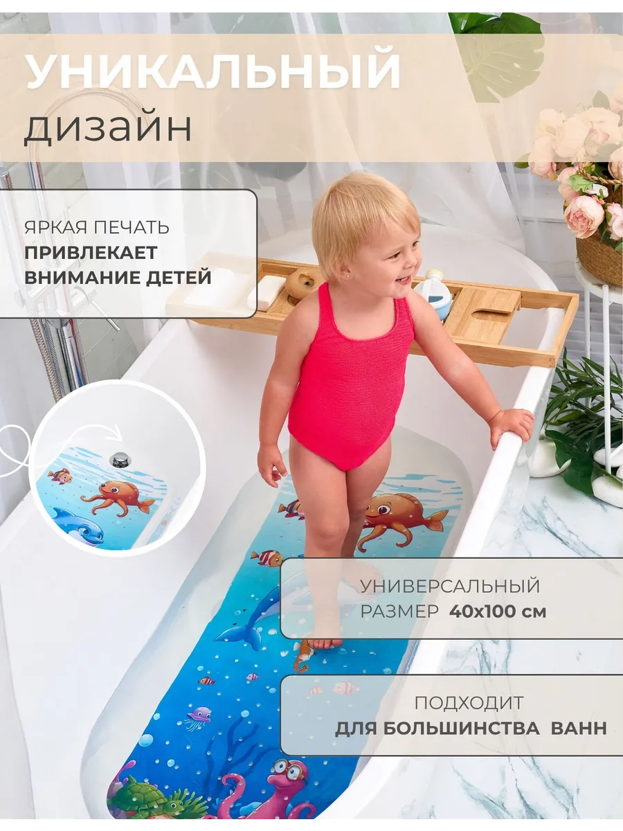 Коврик для купания Mikisskids бирюзовый - фото 3