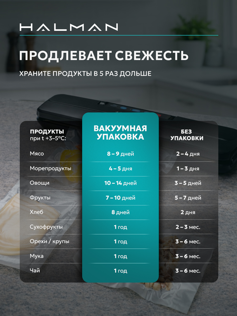 Вакууматор HALMAN HVS-2 - фото 12