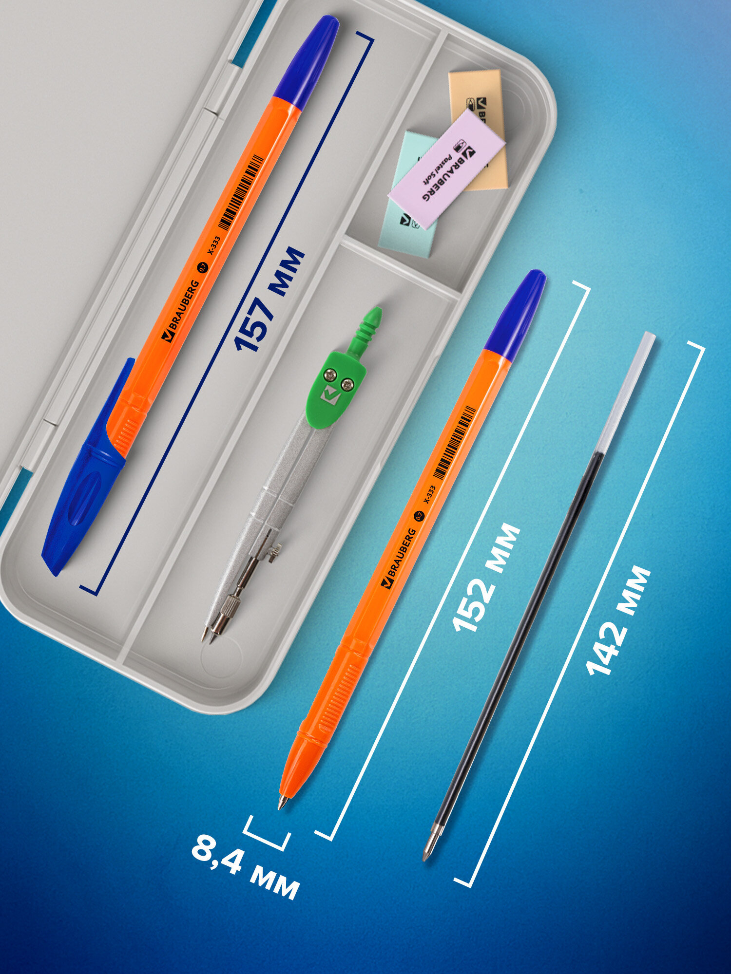Ручка шариковая Brauberg 50 шт. - фото 4