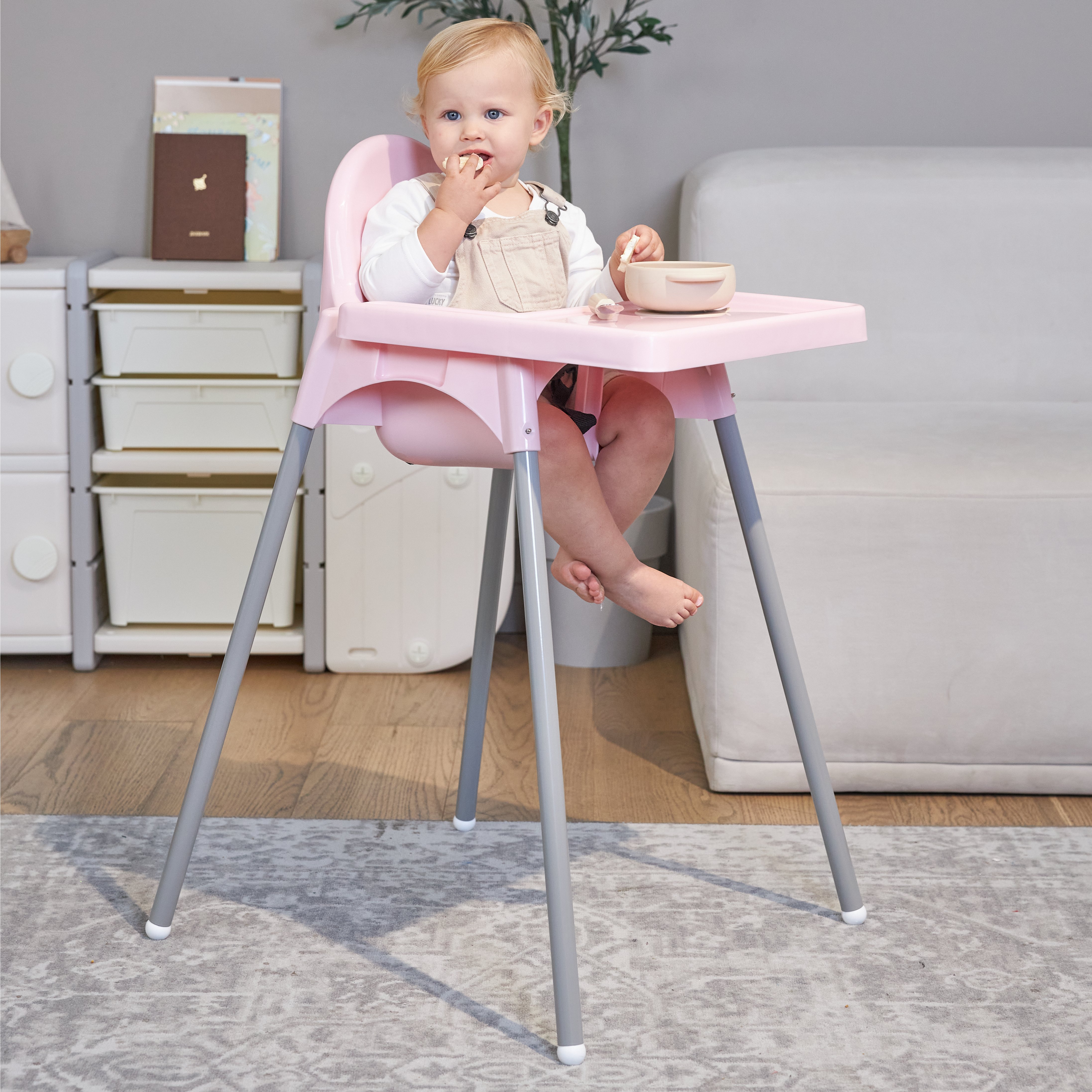 Стульчик для кормления UNIX Kids Fixed Rose розовый - фото 9