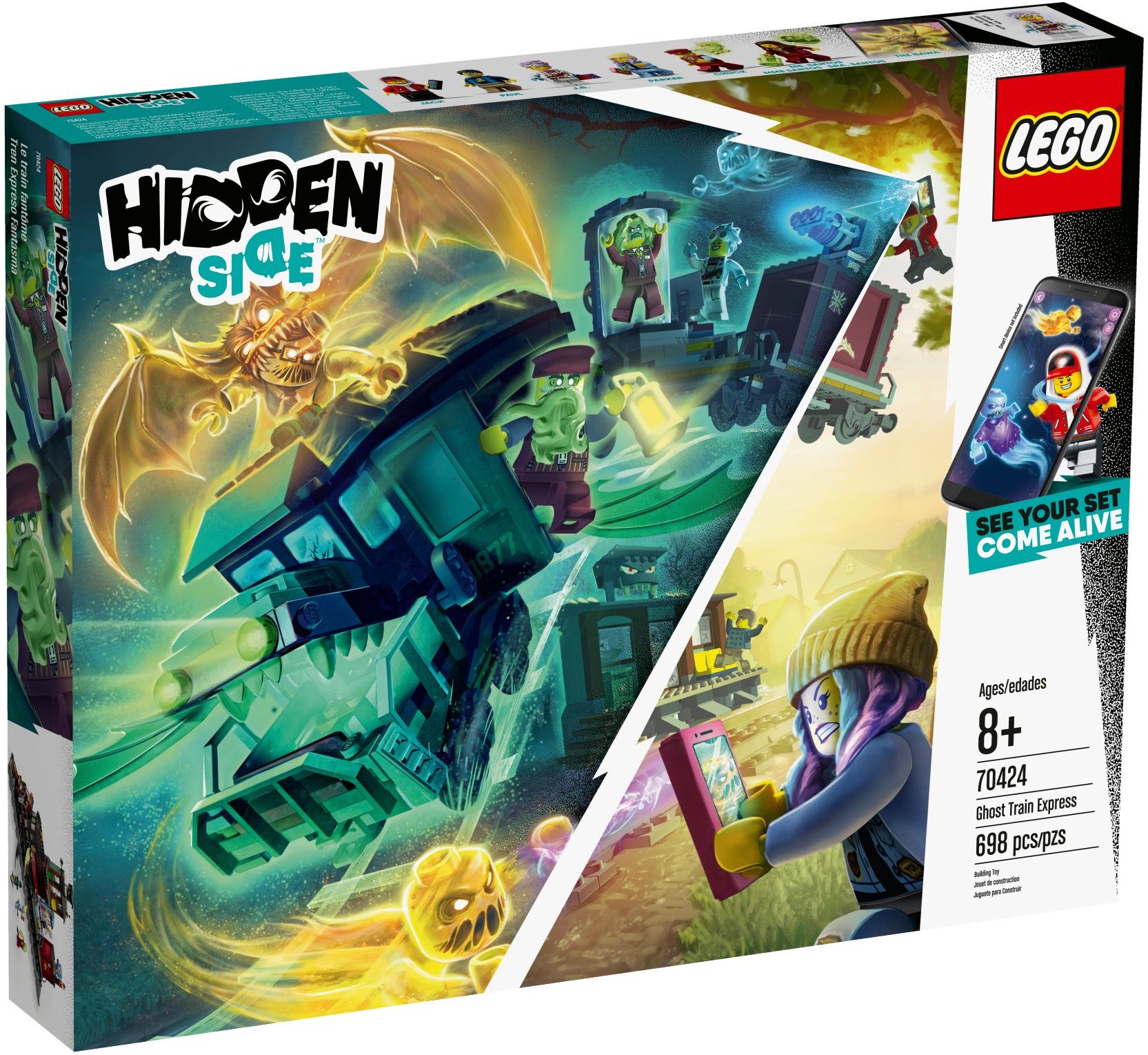 Изображение товара Конструктор LEGO Hidden Side Призрачный экспресс 70424 466 деталей Изображение товара Конструктор LEGO Hidden Side Призрачный экспресс 70424 466 деталей