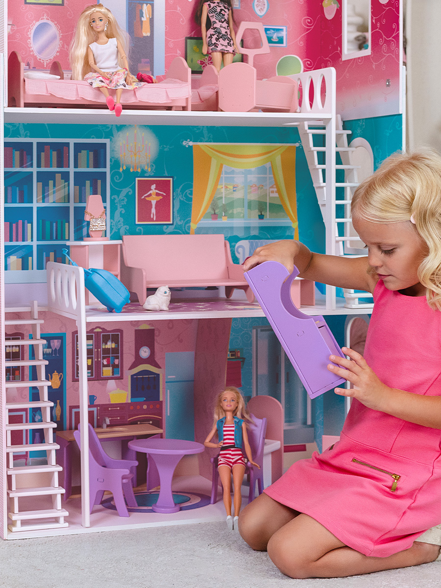 Домик для кукол PAREMO 121 см с мебелью PD315 - фото 3