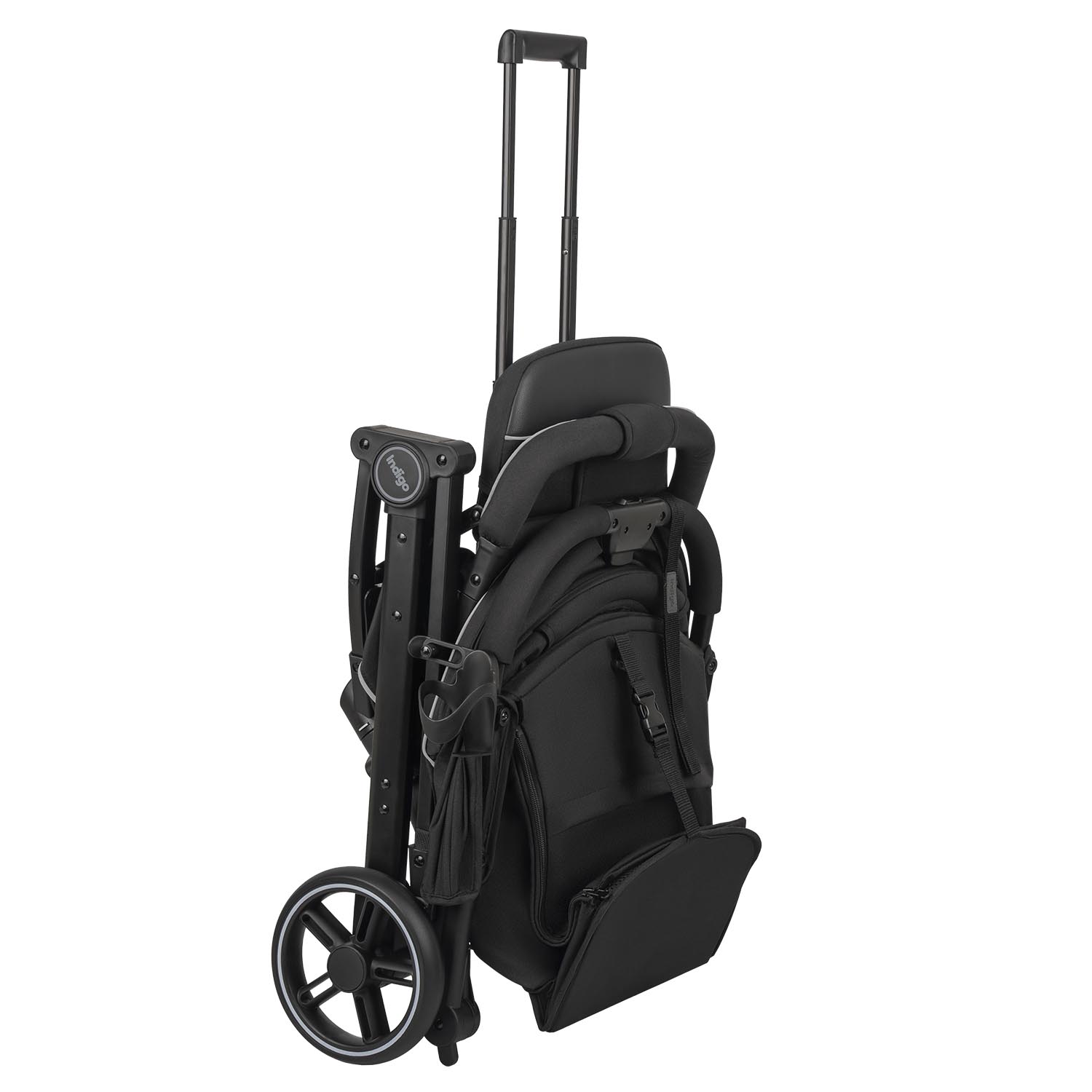 Коляска прогулочная Indigo Trip для путешествий черный - фото 28