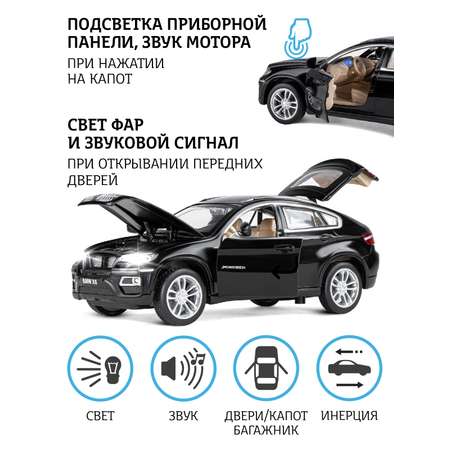 Внедорожник АВТОпанорама BMW X6 1:32
