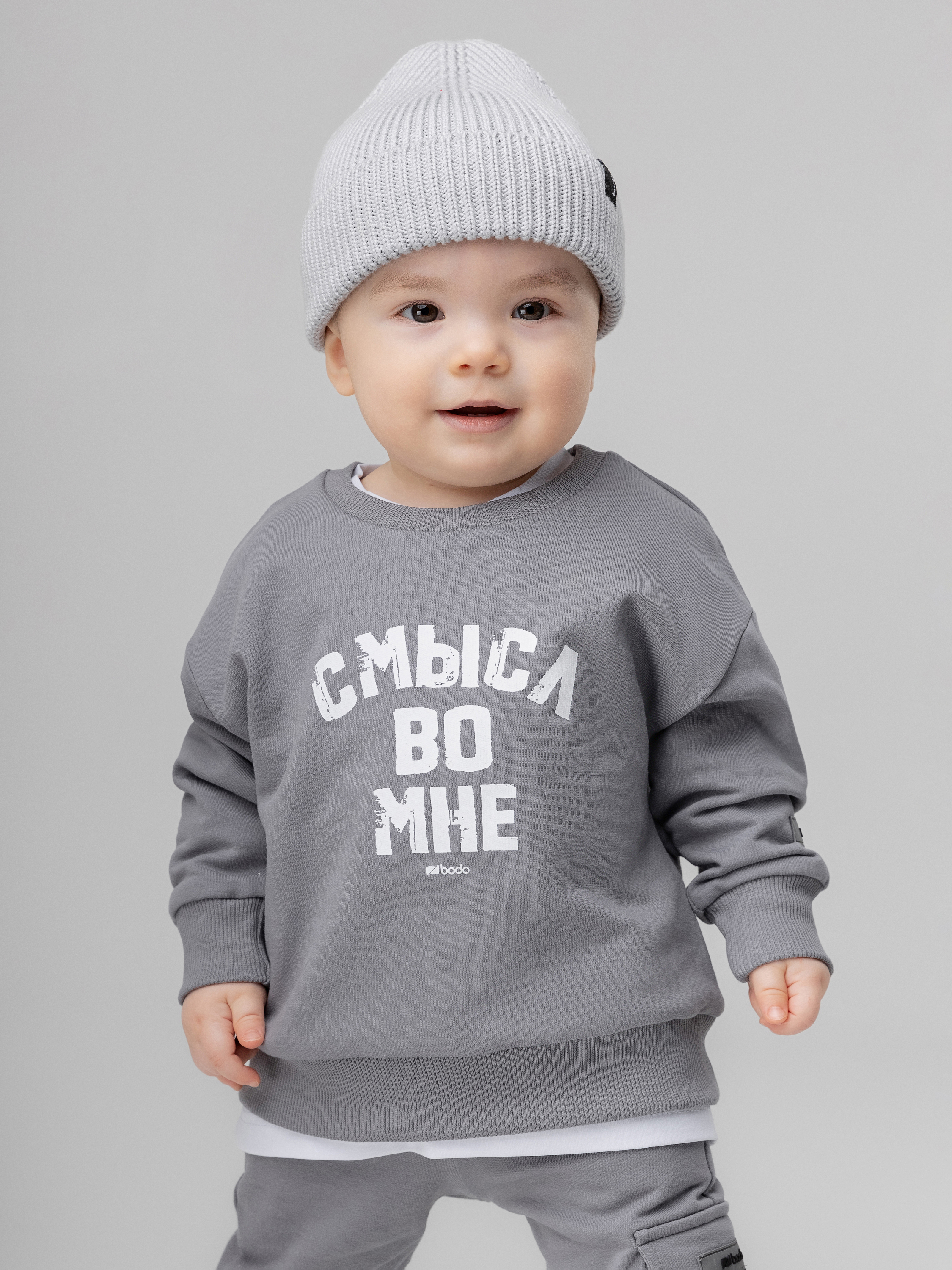 Свитшот Bodo 55-15MU_серый - фото 1