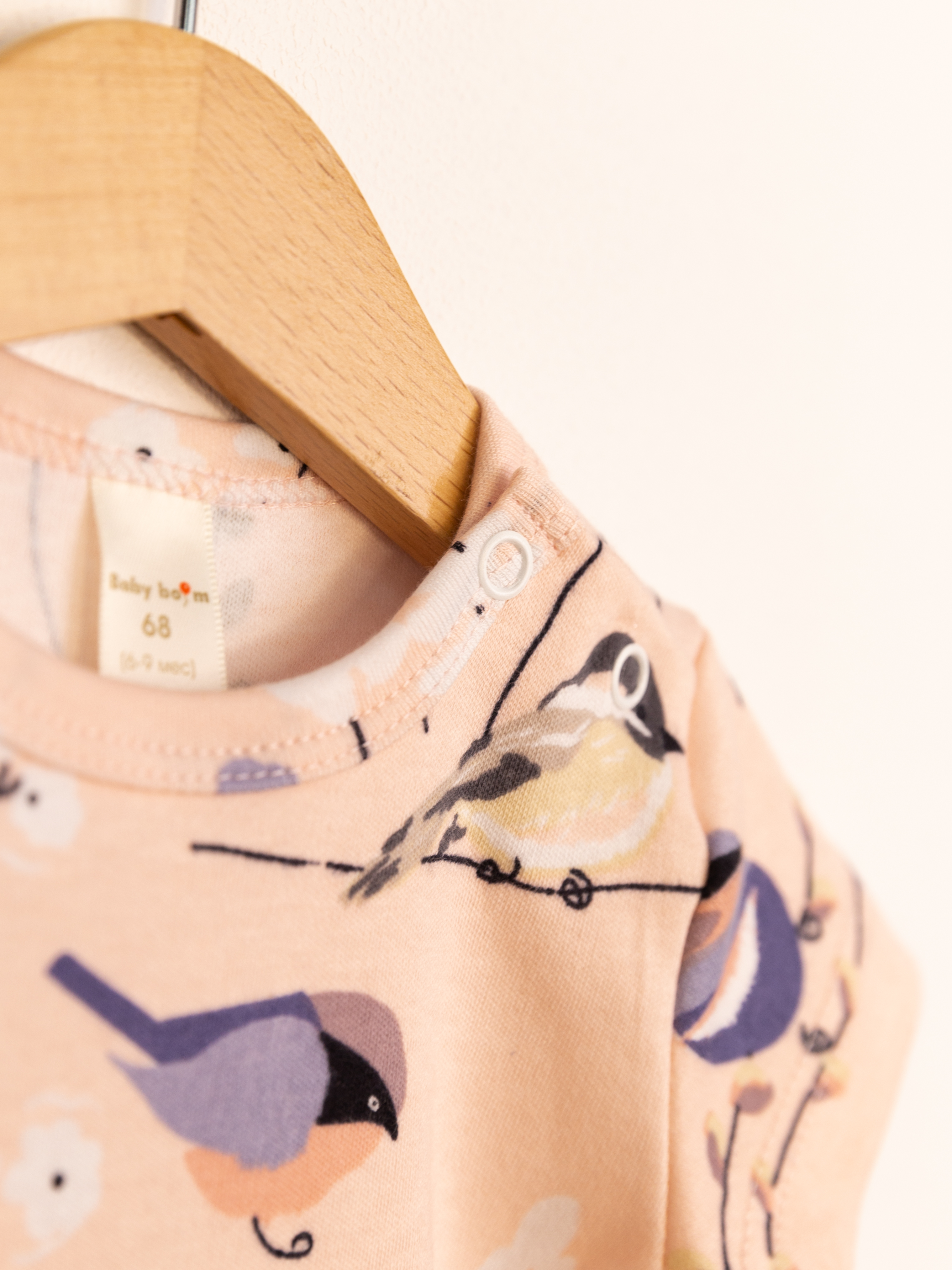 Боди Baby boom Б87/10013 Боди короткий рукав/птички на розовом - фото 3