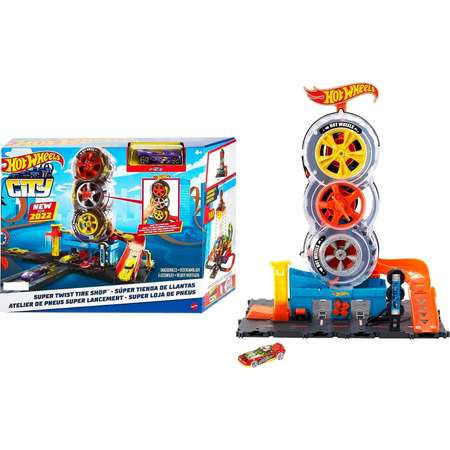 Парковка Hot Wheels Шиномонтажная мастерская с пусковой установкой