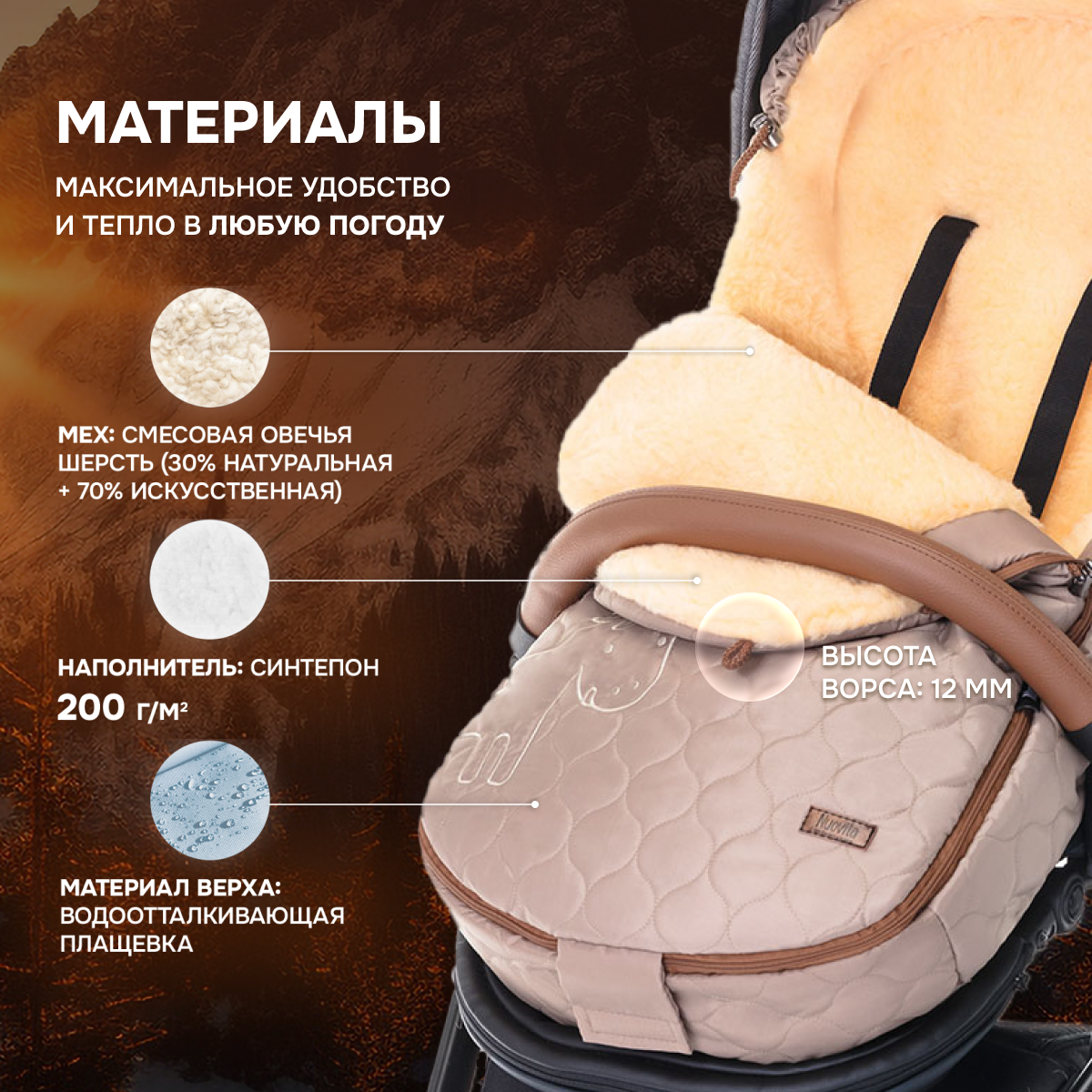 Конверт в коляску Nuovita Polare Pesco - фото 2