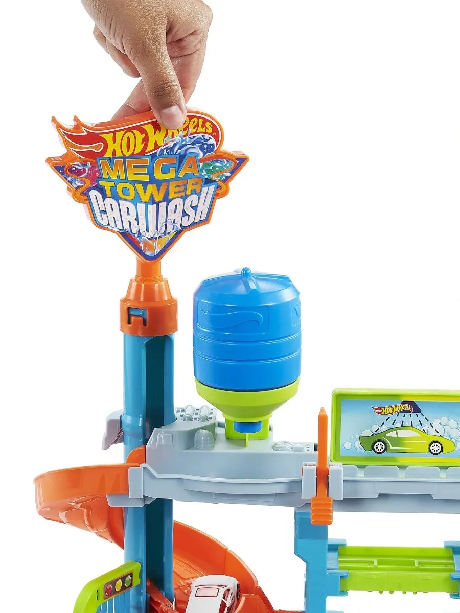 Игровой набор Hot Wheels Мега Автомойка с водой 1:64 HDP05 - фото 3