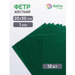 Фетр Astra Craft жесткий 1 мм 20х30см 12 шт