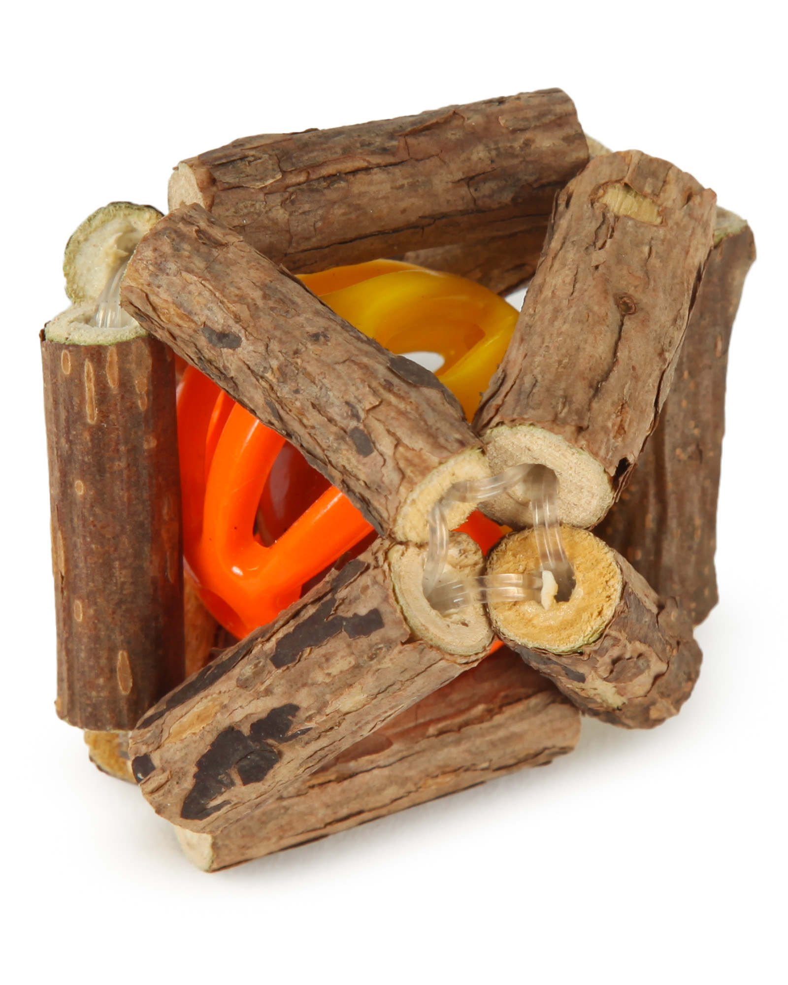 Игрушка для кошек Barbaks Сфера из палочек мататаби с погремушкой 6см - фото 1