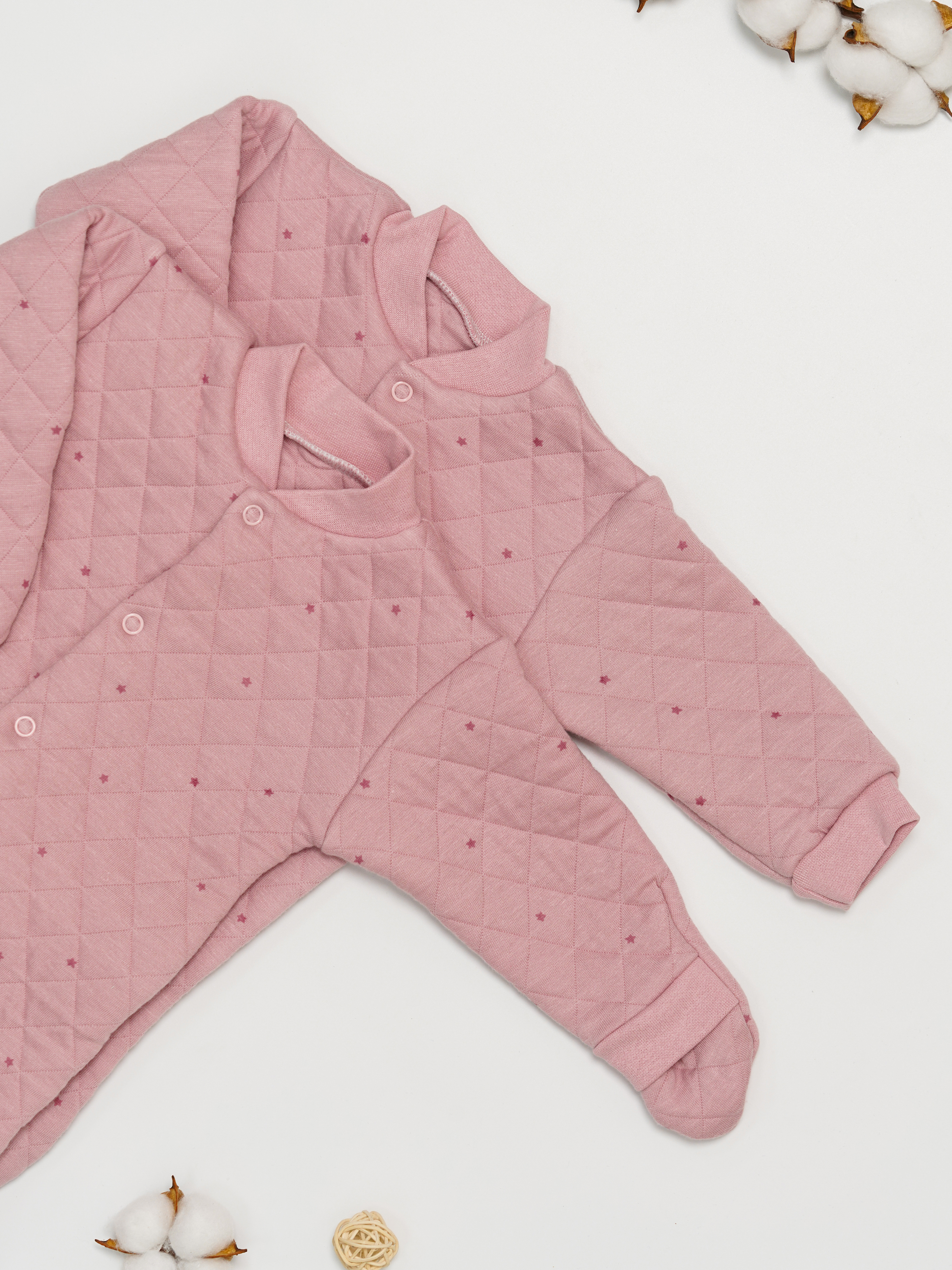 Комбинезон МАЛЫШЕЕВО Капит звезды розовый - фото 3