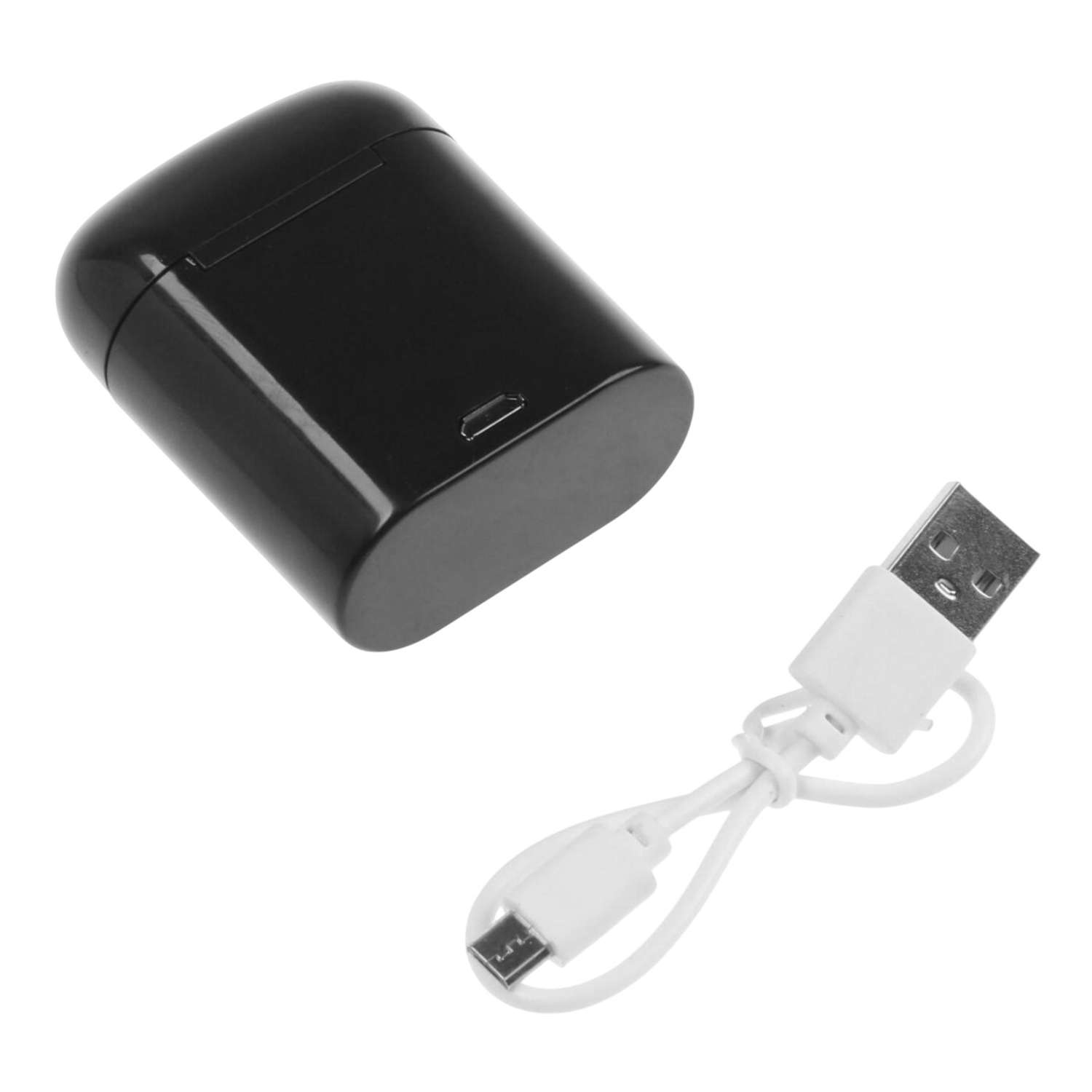 Наушники беспроводные Luazon Home i7-mini TWS BT5.0 40/350мАч глянцевые чёрные 5012560 - фото 7