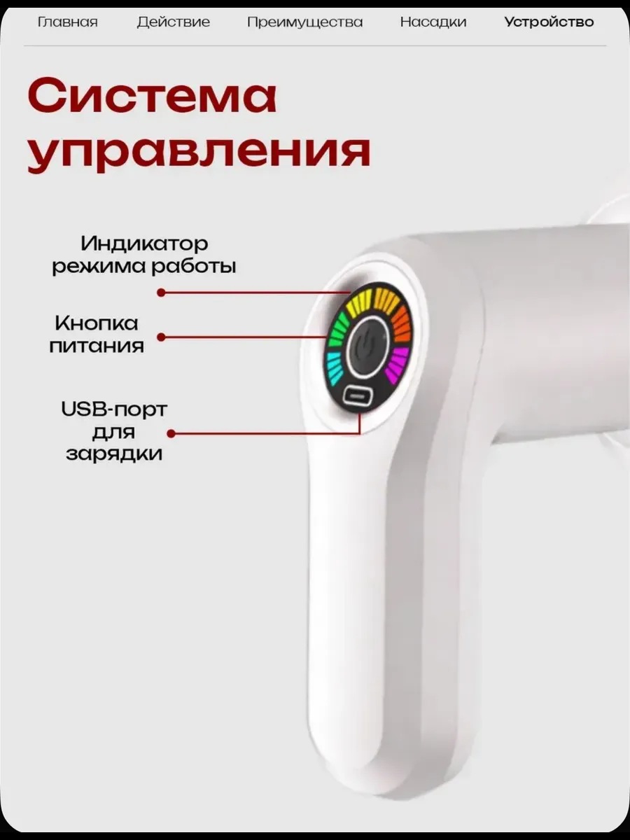 Массажер электрический антицеллюлитный CASTLELADY для похудения массажер для тела и ног 5 насадок лимфодренажный аппарат - фото 9