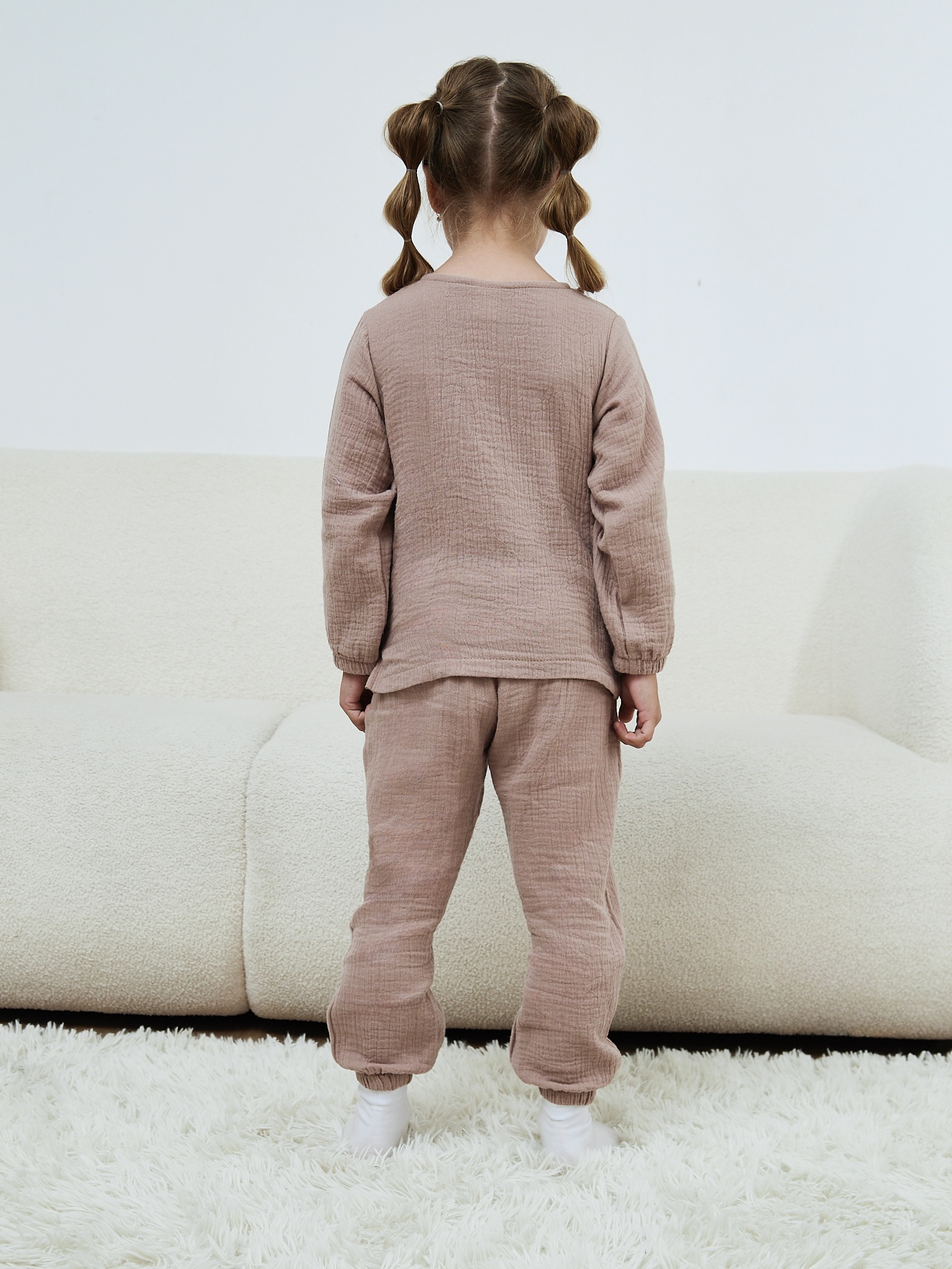 Лонгслив и брюки MOUN Костюм_муслин_бежевый - фото 4