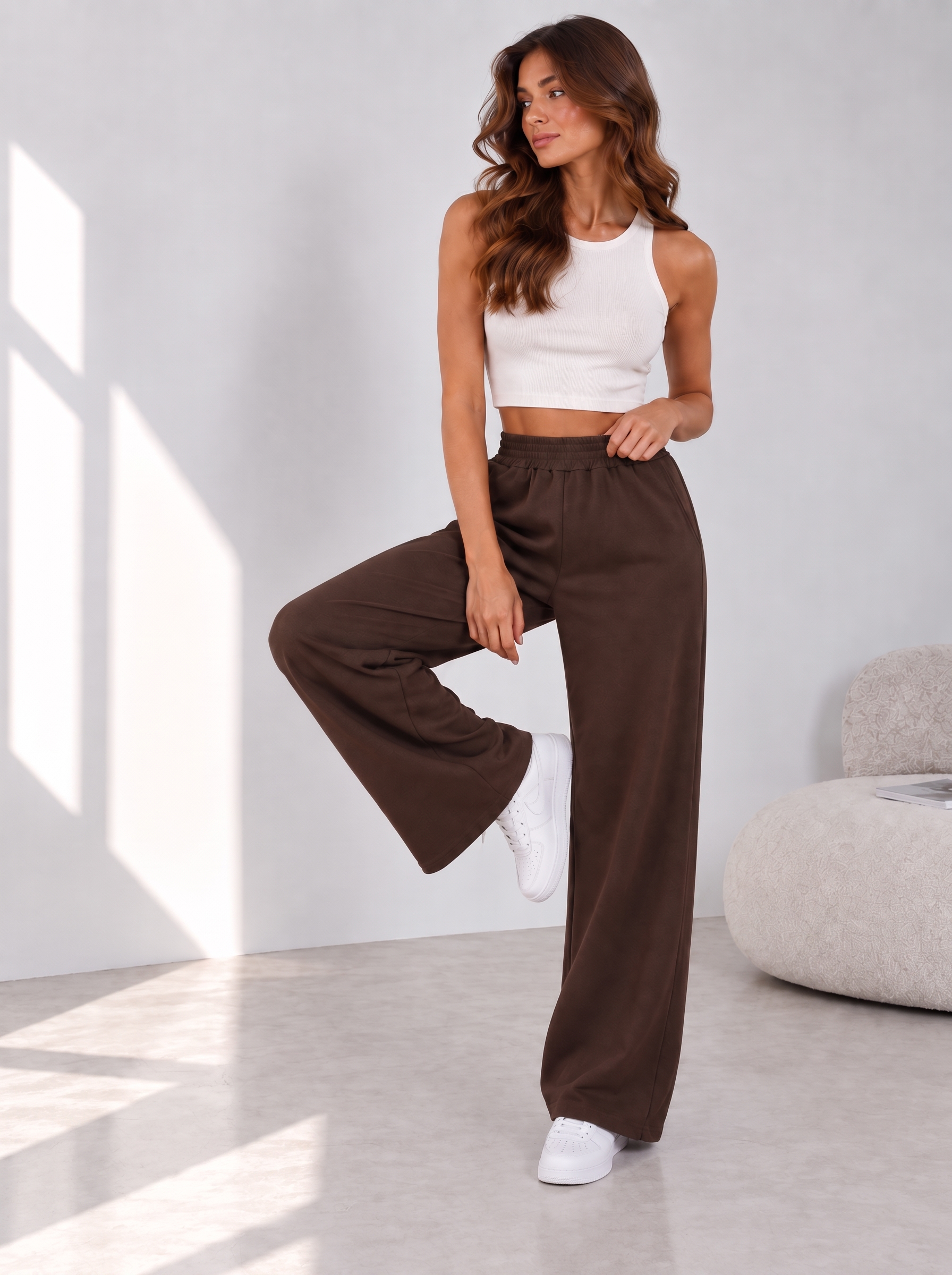 Брюки LEGANTE Л003/коричневые/Брюки женские Паллаццо - фото 3
