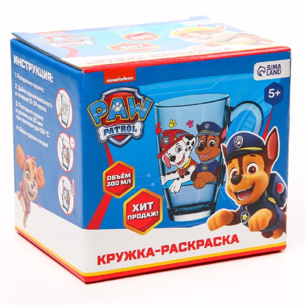 Набор для творчества Sima-Land Щенячий патруль Команда роспись красками - фото 1
