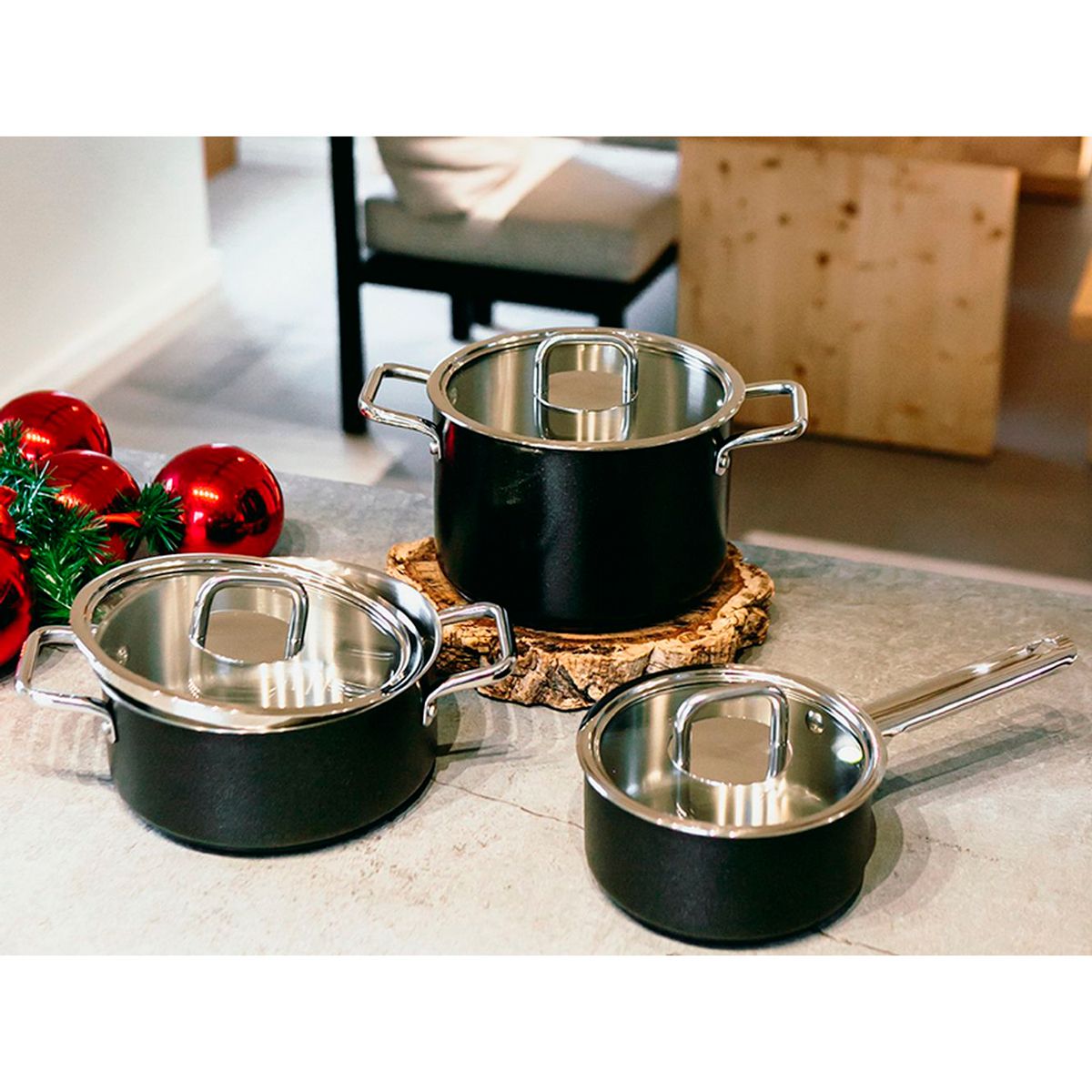 Кастрюля Silampos Comfort Glass Black - фото 5