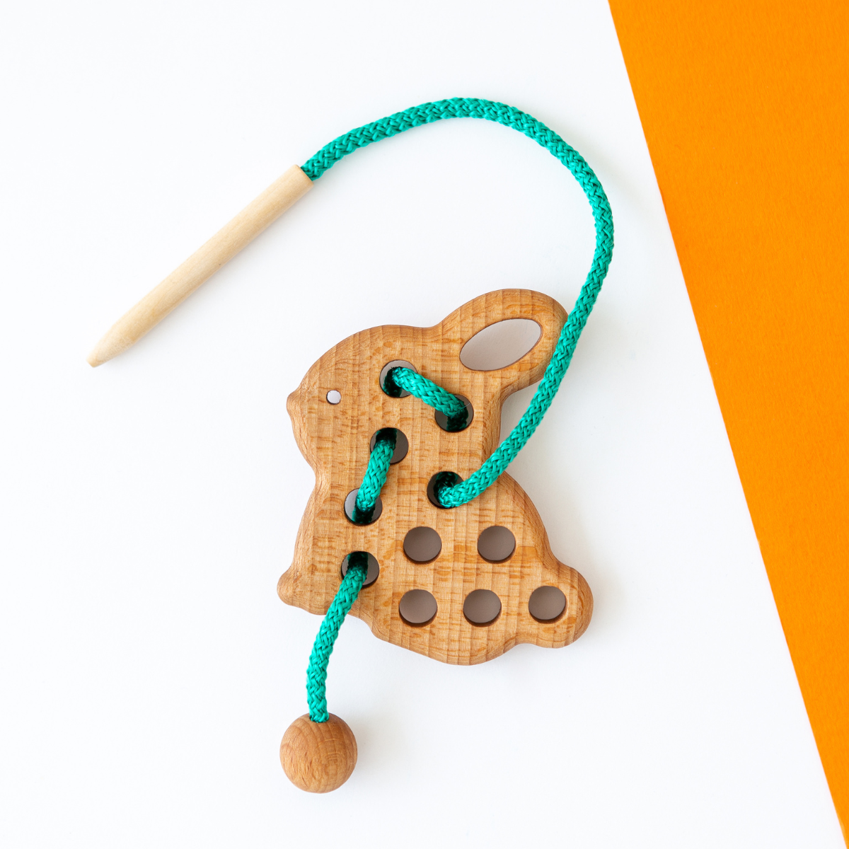 Игрушка Mag Wood шнуровка Зайчик - фото 2