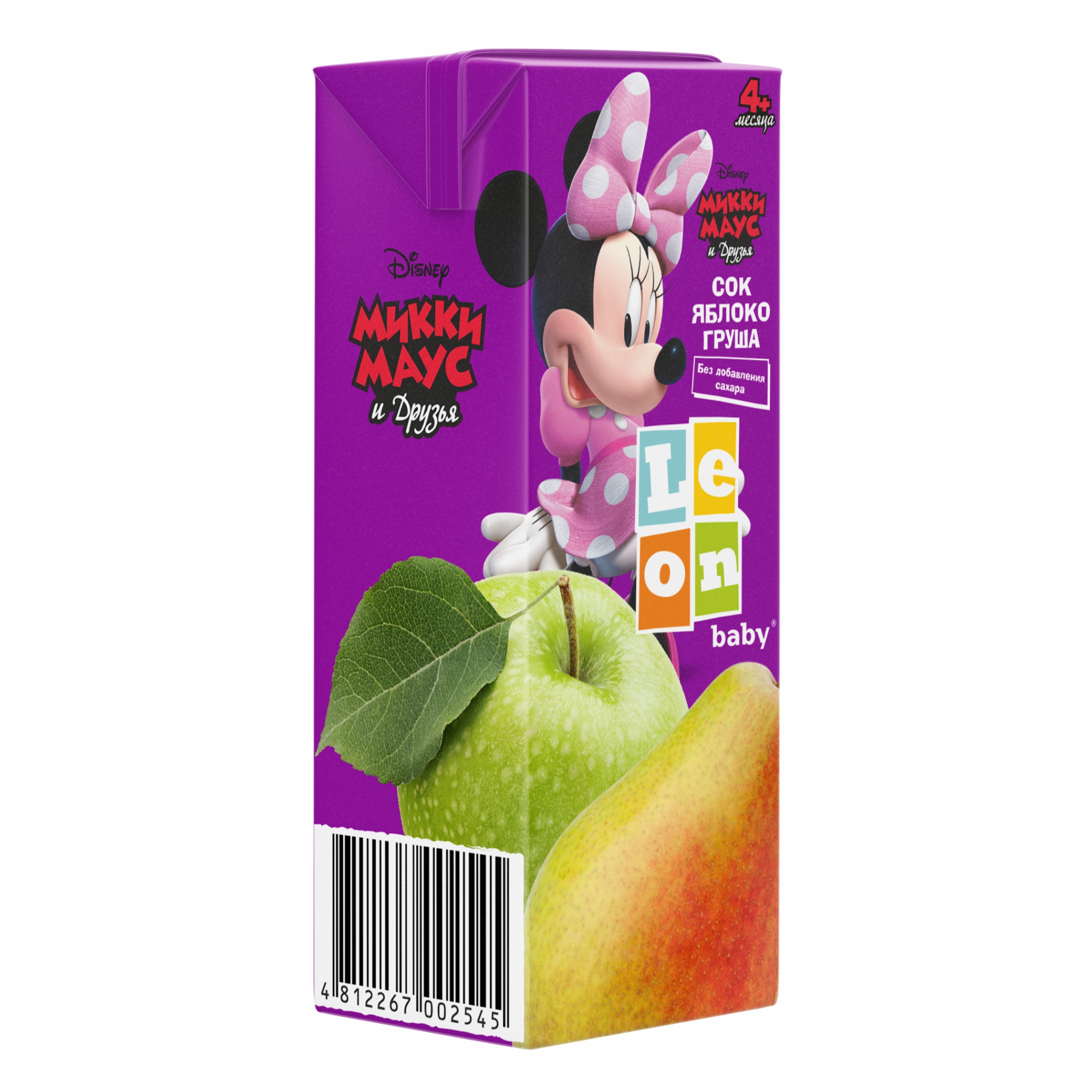 Сок LEON baby Яблоко-Груша с 4 мес 0.2 л - фото 2