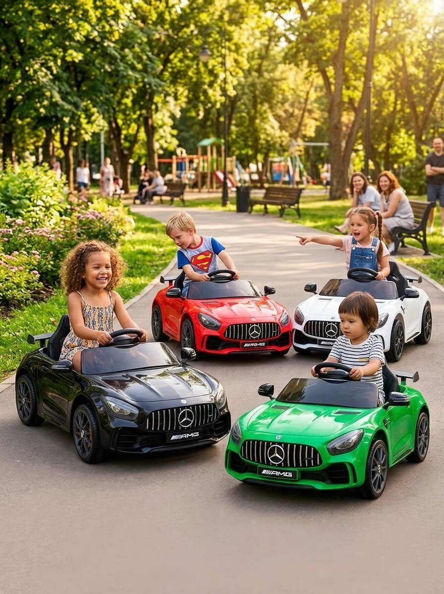 Электромобиль TOMMY Mercedes Amg GT MB-7 черный С пультом ДУ - фото 3