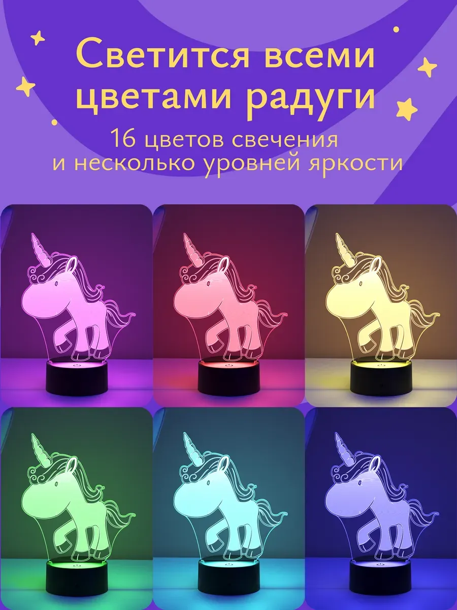 Ночник Светофей детский Единорог - фото 4